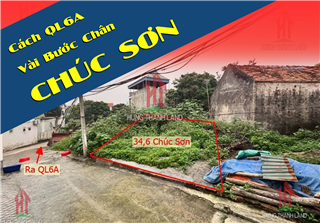 Ảnh Bán Đất Thị Trấn Chúc Sơn Sát Trục Chính Kinh Doanh Cách QL6A Vài Bước Chân